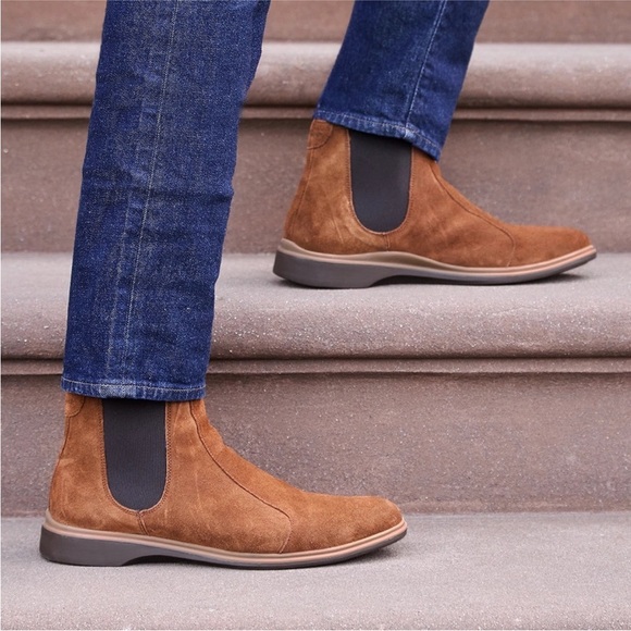 Amberjack The Chelsea Boot Suede Grizzly Brown Size 11